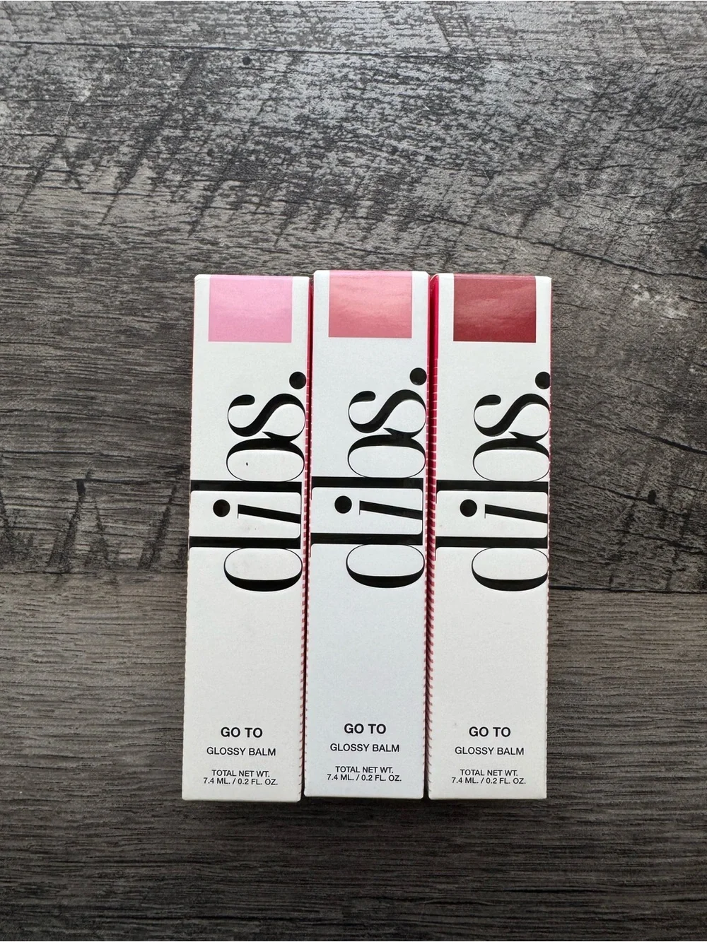 DIBS Beauty Go To Glossy Balm Bundle of 3 – Italian Soda, Effortless Pink, Mims